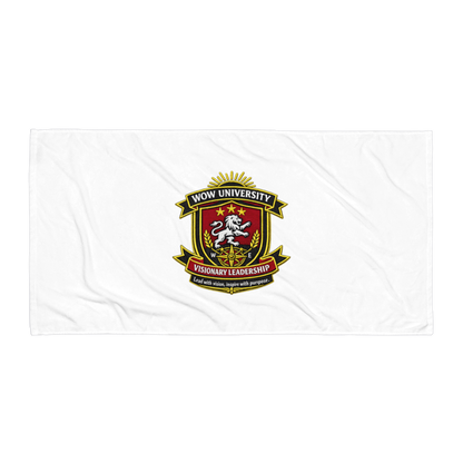 WOW University | WOWU VisionaryLeadership badge | Beach Towel