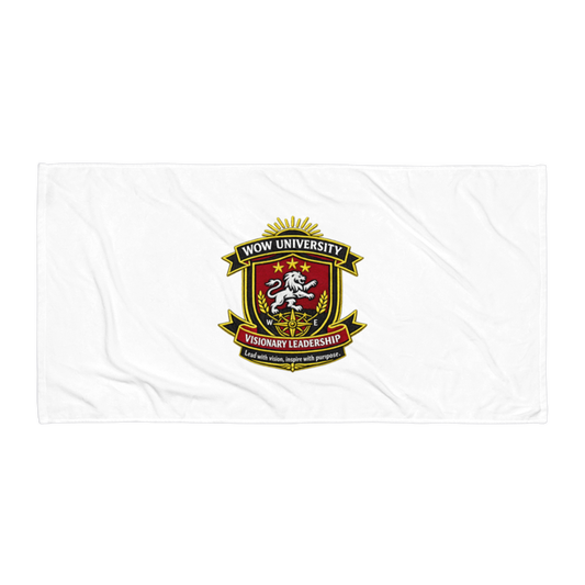 WOW University | WOWU VisionaryLeadership badge | Beach Towel