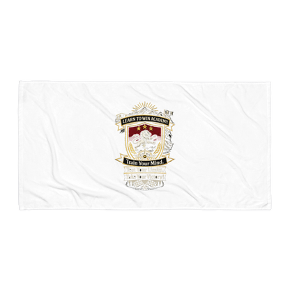 Learn To Win Academy | LTW Shield logo | Beach Towel