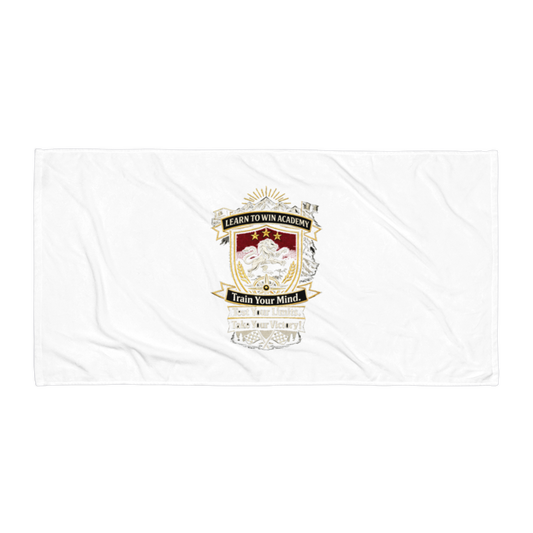 Learn To Win Academy | LTW Shield logo | Beach Towel