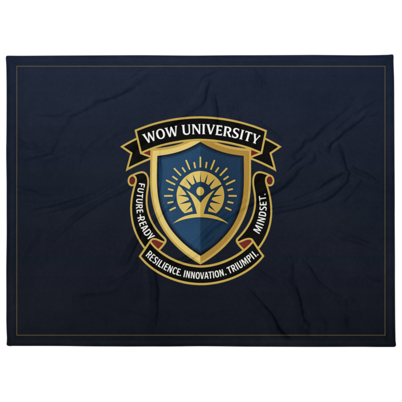 WOW University | WOWU FutureReadyMindset badge | Throw Blanket