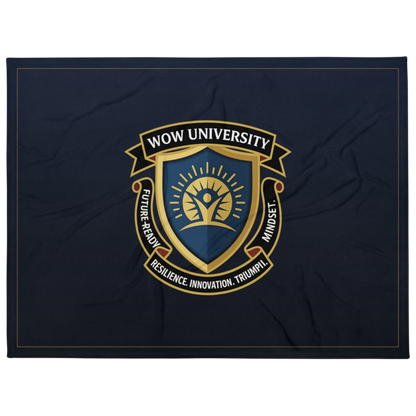 WOW University | WOWU FutureReadyMindset badge | Throw Blanket