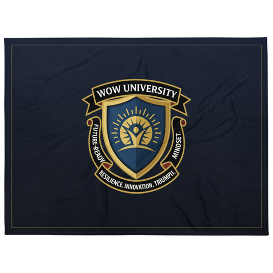 WOW University | WOWU FutureReadyMindset badge | Throw Blanket