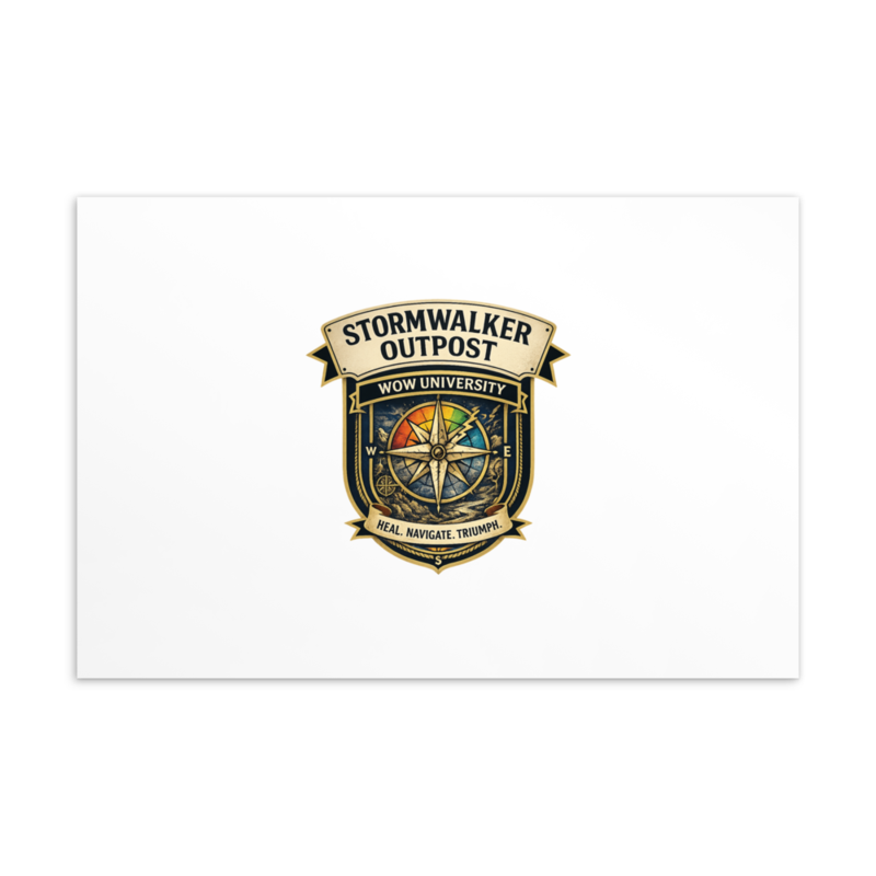 Stormwalker Outpost WOWU compass badge Postcard