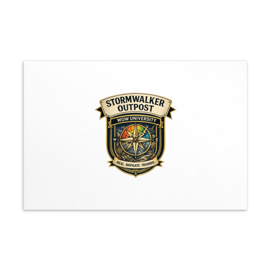 Stormwalker Outpost WOWU compass badge Postcard