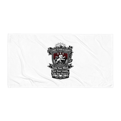 Learn To Win Academy | LTW TrainYourMind badge | Beach Towel