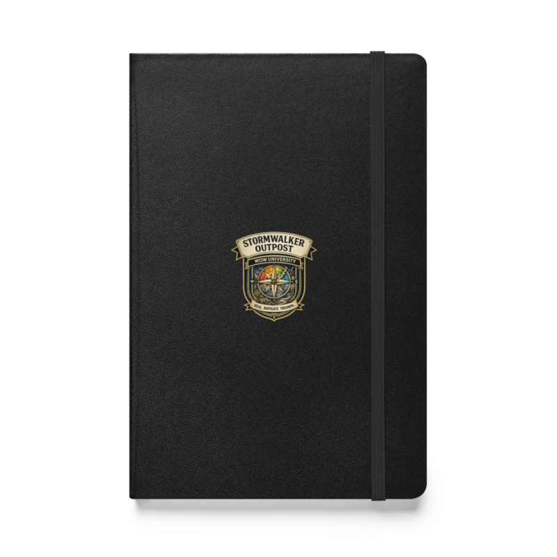Stormwalker Outpost WOWU compass badge Hardcover Notebook