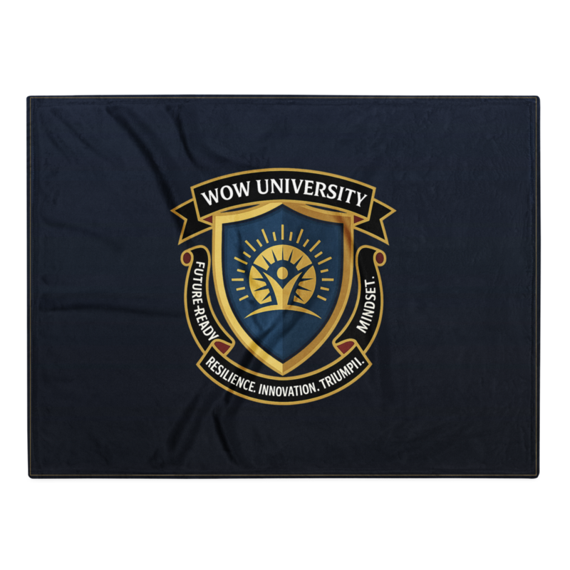 WOW University | WOWU FutureReadyMindset badge | Throw Blanket