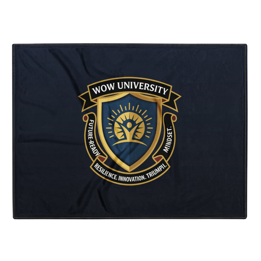 WOW University | WOWU FutureReadyMindset badge | Throw Blanket