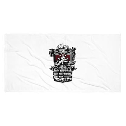 Learn To Win Academy | LTW TrainYourMind badge | Beach Towel
