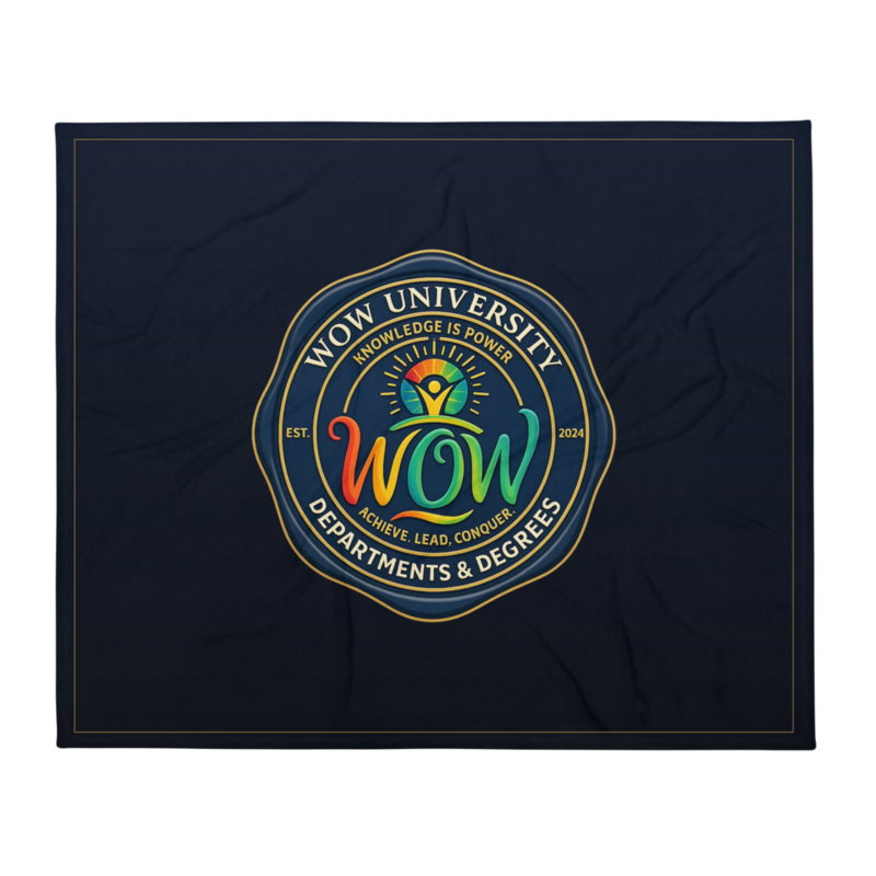 WOW University | WOWU DepartmentsDegrees medallion | Throw Blanket