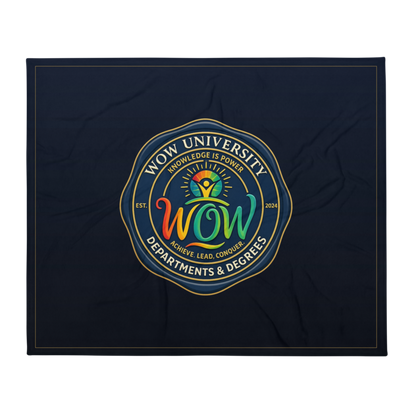 WOW University | WOWU DepartmentsDegrees medallion | Throw Blanket