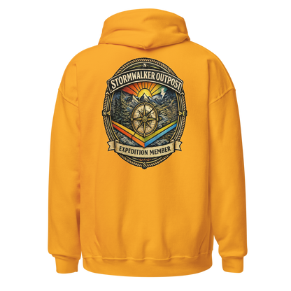 Stormwalker Outpost — Scars Are Maps Hoodie — Back (Gold)