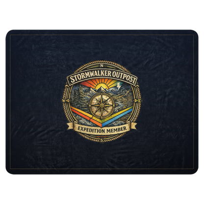 Stormwalker Outpost | Stormwalker Outpost medallion | Sublimated Sherpa Blanket