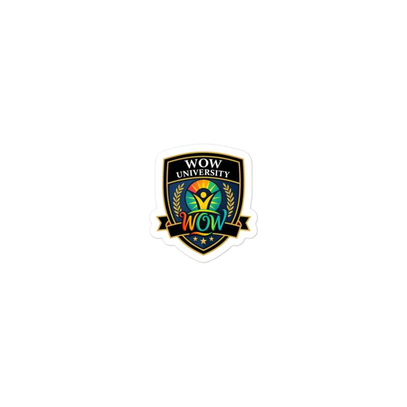 WOWU Core badge Kiss-Cut Stickers