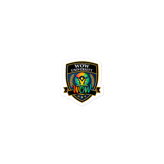 WOWU Core badge Kiss-Cut Stickers