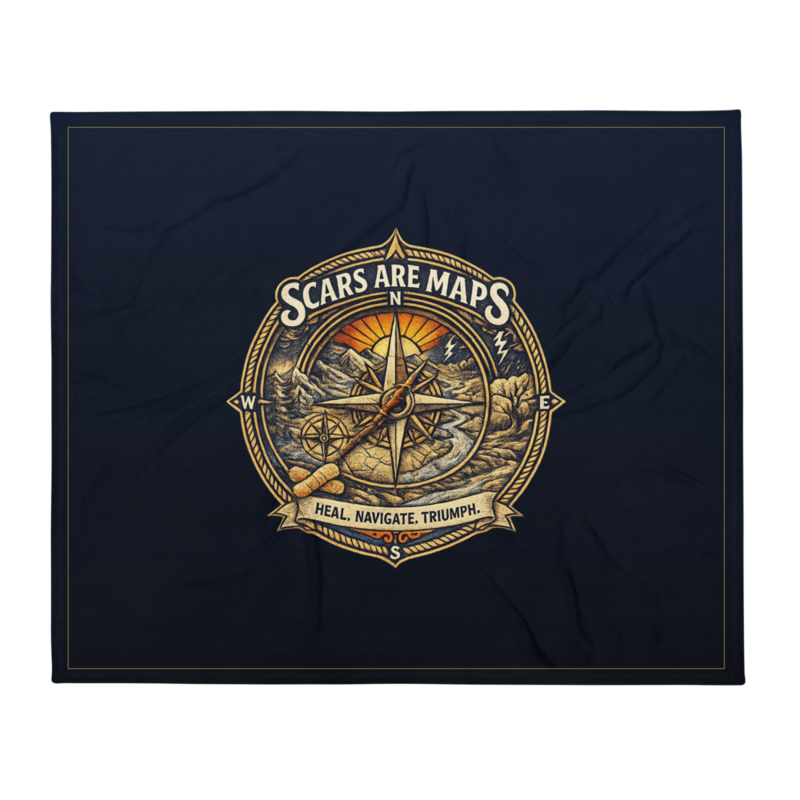 Stormwalker Outpost | Stormwalker ScarsAreMaps medallion | Throw Blanket
