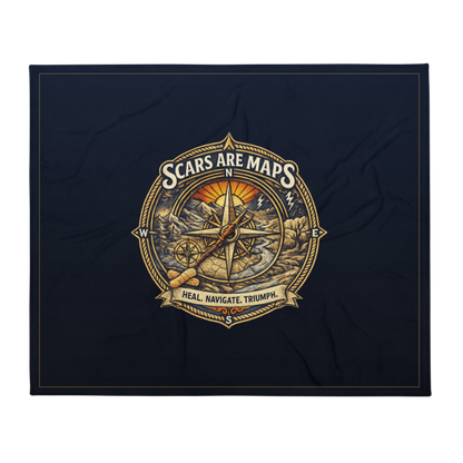Stormwalker Outpost | Stormwalker ScarsAreMaps medallion | Throw Blanket