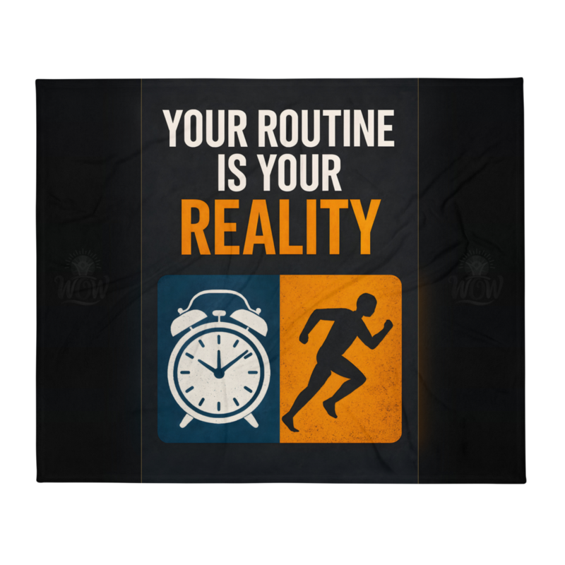 WOW | Your Routine Is Your Reality | Throw Blanket