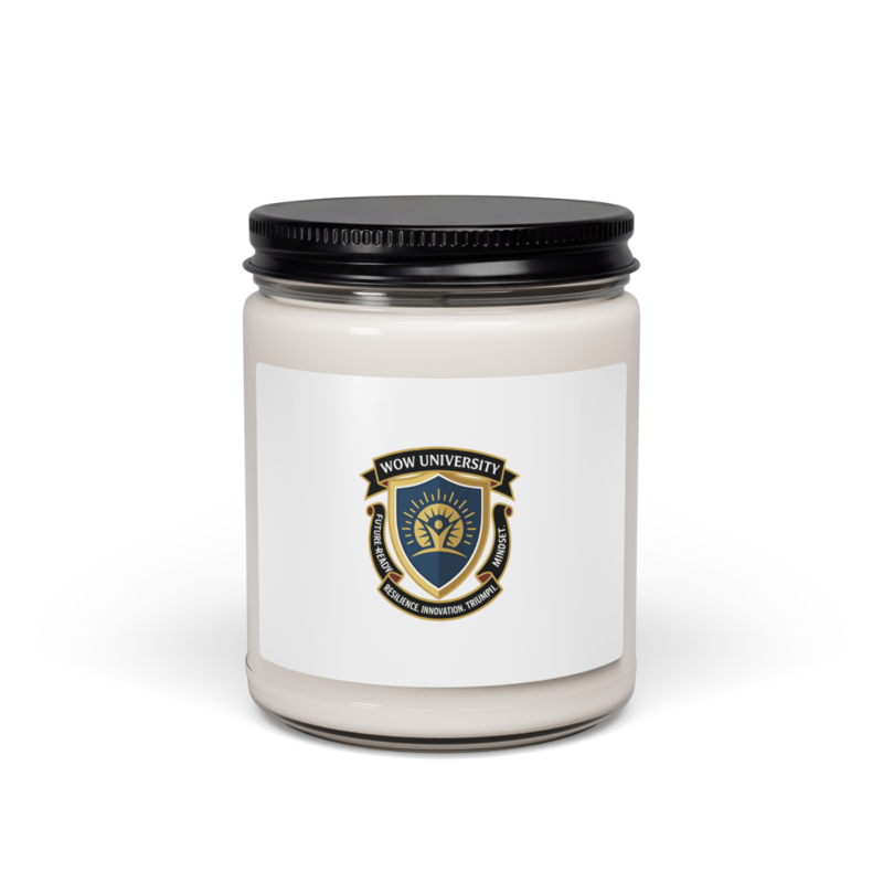 WOWU FutureReadyMindset badge Soy Candle