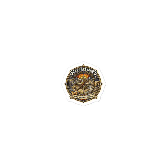Stormwalker ScarsAreMaps medallion Kiss-Cut Stickers
