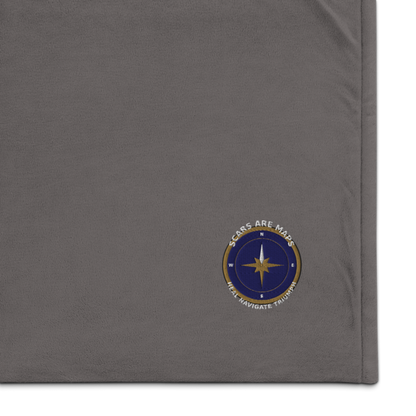 Scars Are Maps — Embroidered Sherpa Blanket