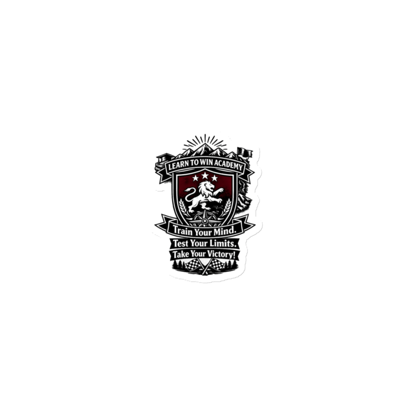 Learn To Win Academy | LTW TrainYourMind badge | Die-Cut Magnet