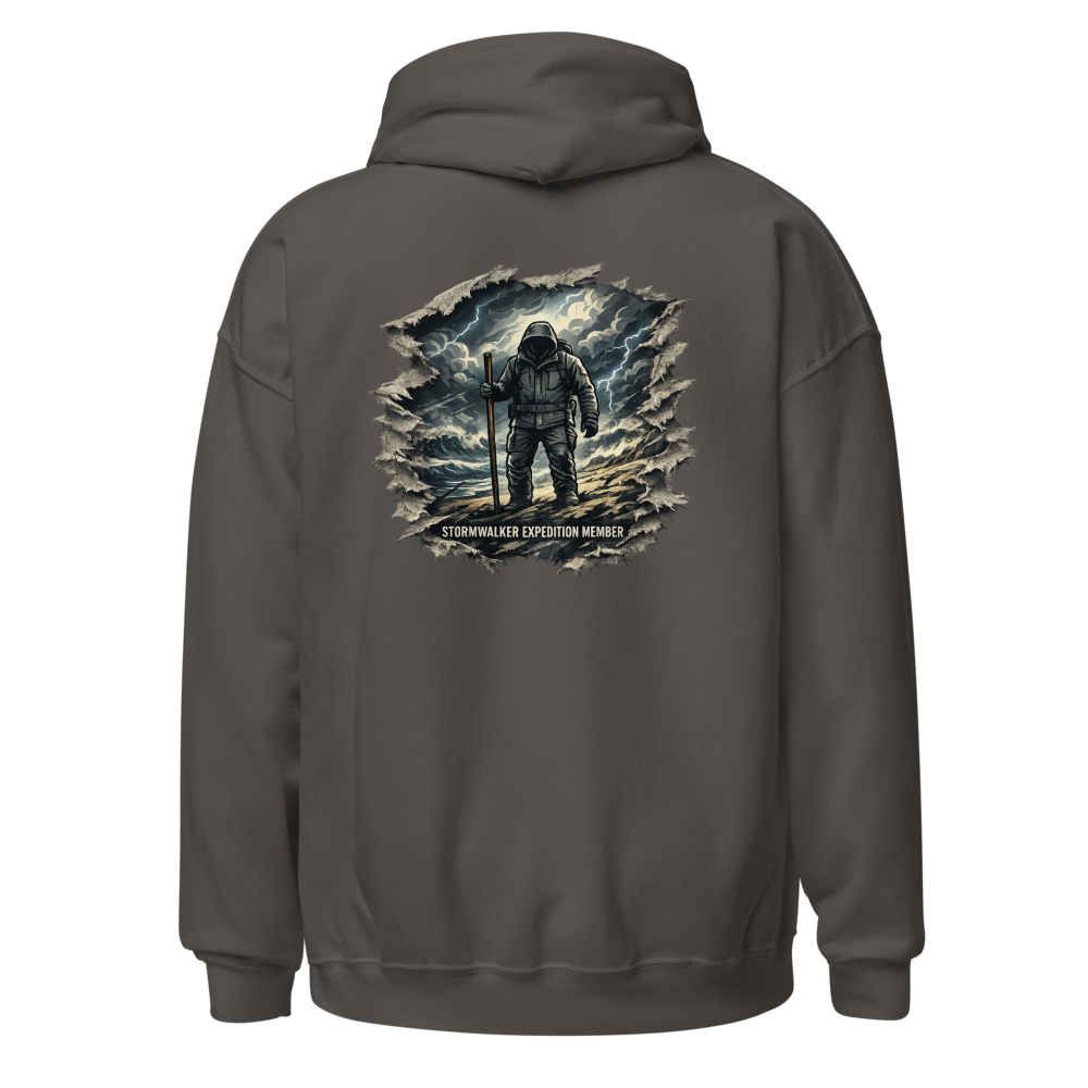 Stormwalker Outpost — Outpost Medallion Hoodie — Back (Charcoal)