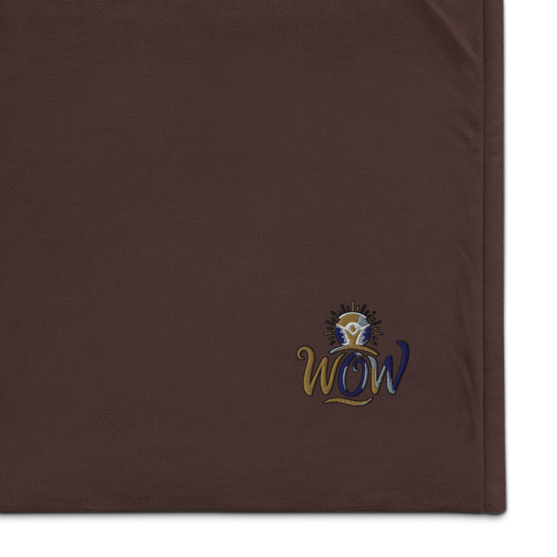 WOW — Embroidered Sherpa Blanket