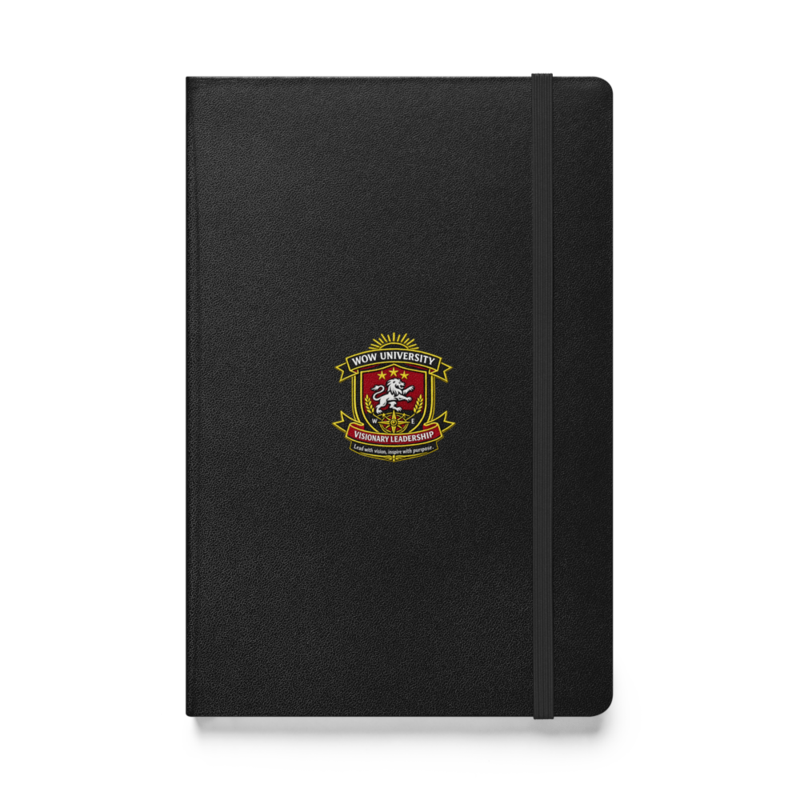 WOWU VisionaryLeadership badge Hardcover Notebook