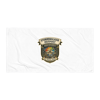 WOW University | Stormwalker Outpost WOWU compass badge | Beach Towel