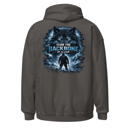 Stormwalker Outpost — Compass Badge Hoodie — Back (Charcoal)