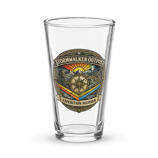Stormwalker Outpost medallion Pint Glass — Front