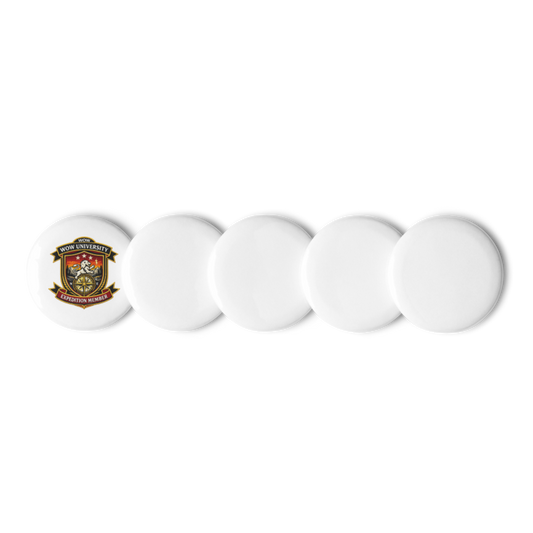 WOW University | WOWU ExpeditionMember badge | Pin Buttons