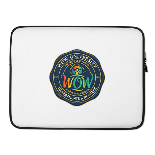 WOW University | WOWU DepartmentsDegrees medallion | Laptop Sleeve