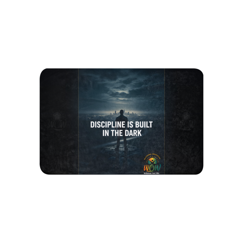 WOW | Discipline Is Built In The Dark | Sublimated Sherpa Blanket