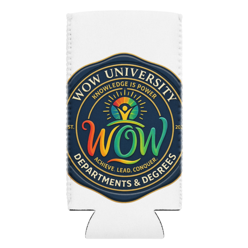 WOW University | WOWU DepartmentsDegrees medallion | Can Cooler