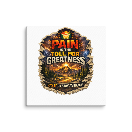 WOW PainIsTheTollForGreatness Canvas Print