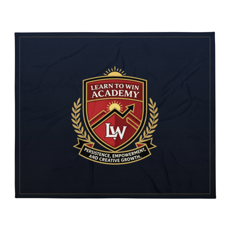 Learn To Win Academy | LTW Core logo | Throw Blanket