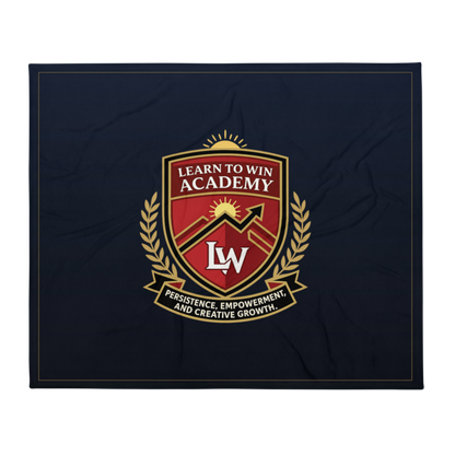 Learn To Win Academy | LTW Core logo | Throw Blanket