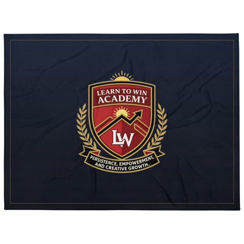 Learn To Win Academy | LTW Core logo | Throw Blanket