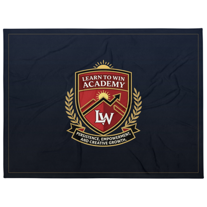 Learn To Win Academy | LTW Core logo | Throw Blanket