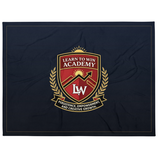 Learn To Win Academy | LTW Core logo | Throw Blanket