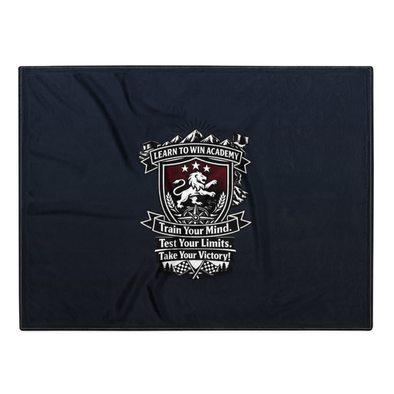 Learn To Win Academy | LTW TrainYourMind badge | Throw Blanket