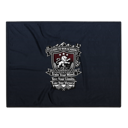 Learn To Win Academy | LTW TrainYourMind badge | Throw Blanket