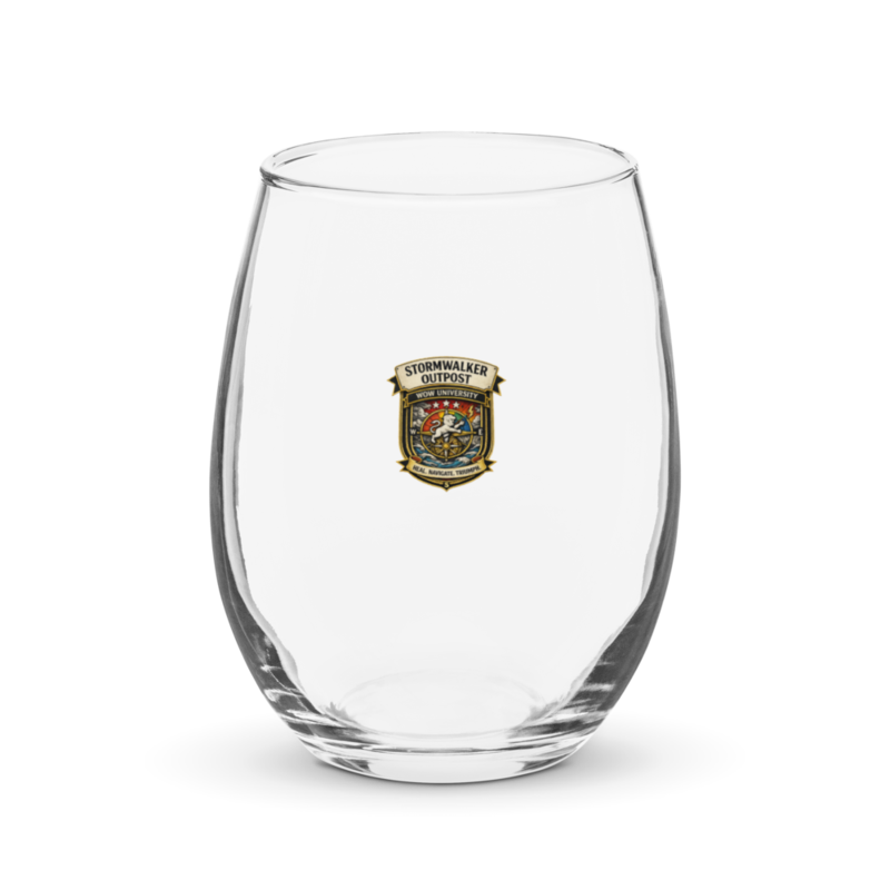 Stormwalker Outpost badge Wine Glass