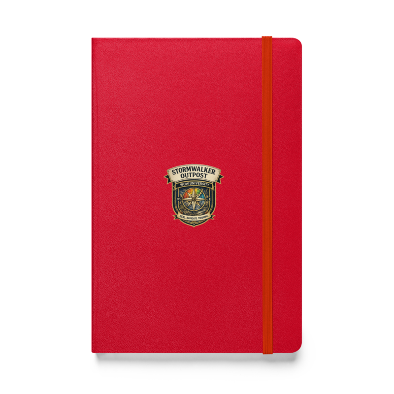 Stormwalker Outpost WOWU compass badge Hardcover Notebook