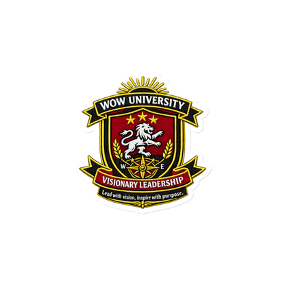 WOW University | WOWU VisionaryLeadership badge | Die-Cut Magnet