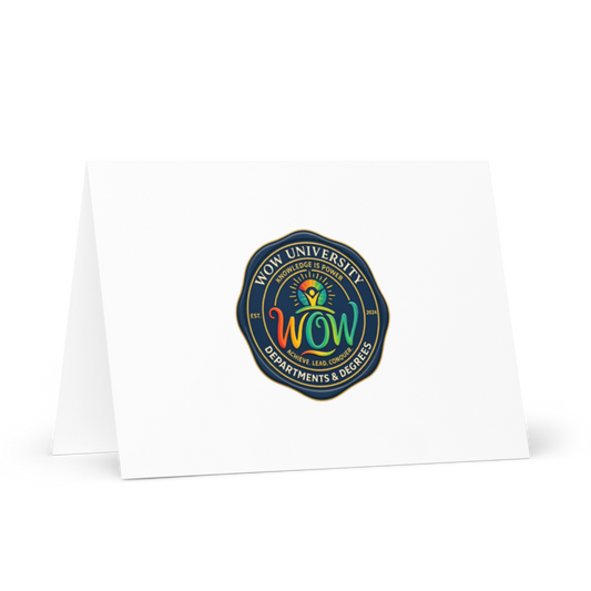 WOW University | WOWU DepartmentsDegrees medallion | Greeting Card