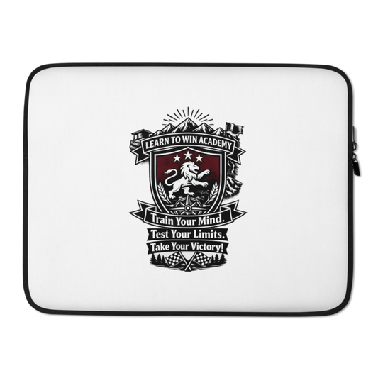Learn To Win Academy | LTW TrainYourMind badge | Laptop Sleeve